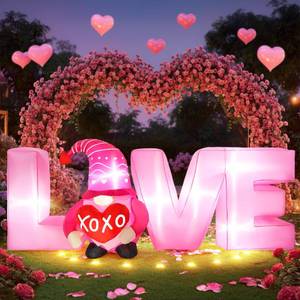 lot 8653 image: Watato 7FT Long Valentines Day Inflatable Decorations Valentine Gnomes with Love Letters Outdoor Inflatables Romantic Anniversary Wedding Holiday Party LED Lights Blow Ups for Outside Yard Lawn Decor