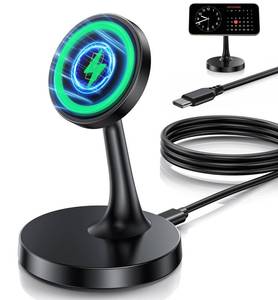 lot 8660 image: Magnetic Wireless Charger iPhone Stand 15W Fast Mag-Safe Charger for iPhone 1717 Pro17 Air17 Pro Max 1615141312 Series Apple Magnet Wireless Charging StationPad for AirPods