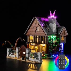 lot 8662 image: Kyglaring LED Light Kit Compatible with Lego Hocus Pocus The Sanderson Sisters Cottage 21341 Building Set - Upgraded Remote Control & Multi-Mode Dimming (Lights Only, Model Not Included)