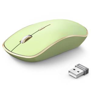 lot 8665 image: JOYACCESS J 2.4G Slim Wireless Silent Mouse - Portable Wireless Computer Mouse with 5 Adjustable DPI Levels, USB for Desktop, Notebook, MacBook, Chromebook, PC (Light Green)