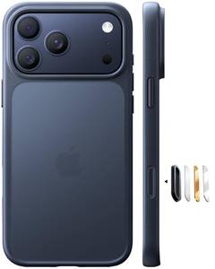 lot 8666 image: TORRAS for iPhone 17 Pro Case, Beyond Military-Grade Protection, Camera Control Button, DIY Buttons, Translucent Matte Slim Thin Shockproof Hard Back Anti-Scratch Phone case for iPhone 17 Pro, Black