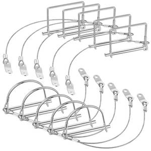 lot 8668 image: Umigy 10 Pcs Trailer Coupler Pin with Steel Quick Release Ring, 2-34 x 14 (L x W) Shaft Locking Coupler Pin for Farm Trailers Wagons Towing, Lawn, and Hitches, Prevents Loss(Silver)