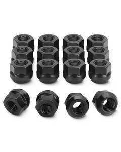 lot 8669 image: M10x1.25 Open End Lug Nuts Fit for Honda Rancher Foreman, 16pcs 10x1.25 One-Piece Design Lugnuts for Can-Am Commander Maverick, Black ATV Lug Nuts for Kawasaki Mule Brute Force Polaris Sportsman