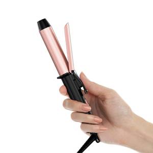 lot 8687 image: FARERY Mini Curling Iron 1 Inch, 100-240V Dual Voltage for Travel, Ceramic Curling Iron Travel Size with Keratin & Argan Oil Infused, Mini Hair Curler with Storage Bag, Rose-Gold
