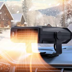 lot 8688 image: Portable 12V Car Heater, 2 in1 Fast Heating and Cooling Fan for Car Windshield Defogger Defroster, Plug-in Cigaerte Lighter Suitable for Vehicles Cars SUV (DEPE310)