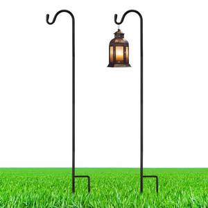 lot 8698 image: Yetene 2 Pcs 24 Inch Shepherds Hook for Outdoor Adjustable Bird Feeder Pole Metal Steel Shepard Hooks for Hummingbird Stand Feeder Pole for Garden Plant, Lantern, Hanging Wedding Decor