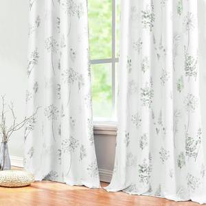 lot 8727 image: Sage Green Curtains 84 Inch Length for Living Room 2 Panels Set 80% Blackout Cottage Core Garden Wildflower Watercolor Darkening Floral Boho Curtain Drapes for Bedroom 84 Long,Light Green and Grey