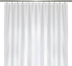 lot 8737 image: LiBa Bathroom Shower Curtain - Waterproof Plastic Shower Curtain Premium PEVA Non-Toxic with Rust Proof Grommets White 8G Heavy Duty Bathroom Accessories 72x84