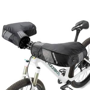 lot 8744 image: ROCKBROS Bike Handlebar Mittens Cold Weather Thinsulate Thermal Bicycle Mittens Pogies Handlebar Cover Gloves for Mountain Commuter MTB Fat Bike