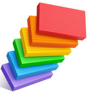 lot 8756 image: Colored Index Cards 3x5 Inch - 300 Count Flash Cards for Studing, Colored Note Cards 3x5 Cards Neon 3 by 5 Index Cards Ruled Colorful Notecards 3 x 5 Lined Neon Flashcards 6 Colors (50 Sheets Each)