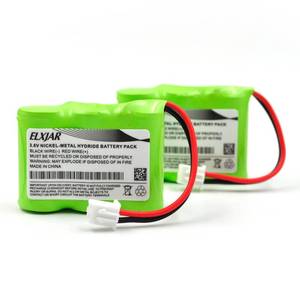 lot 8759 image: (2-Pack) 23AA600 3.6V 600mAh Ni-MH Battery Pack, with Square-Hole Plug only fits Eton FRX3 0000101 Newer Square-Hole Verson (Dont fit Eton FRX3 Earlier Round-Hole Verson, Dont fit Eton FRX3)
