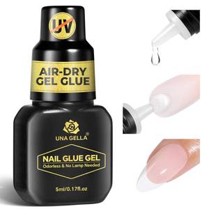 lot 8763 image: UNA GELLA 5ml Super Strong Gel Nail Glue for Press Ons No U V Lamp Needed Glue Gel, Travel-Size Nail Adhesive for Press on Nails, Nail Tips&Acrylic Nails-Quick Dry, No Smell, Long-Lasting