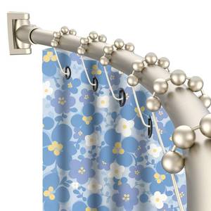 lot 8774 image: Brushed Nickel Curved Shower Curtain Rod Round Shower Rod Adjustable 33-78 In Stainless Steel Rustproof Bowed Shower Curtain Rods for Bathroom Bathtub Stall Rounded Curved Shower Rod Bar Need to Drill
