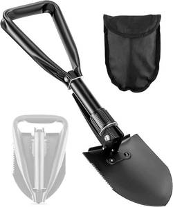 lot 8792 image: PLACHIDAY Digging Shovel, 18.5 Lightweight Camping Shovel Portable High Carbon Steel Folding Mini Trowels for Outdoor Camping Backpacking Hiking Car Emergency Home Garden