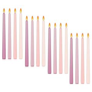 lot 8793 image: MTLEE 32 Pcs 10 Inch Valentines Day Long Tapered Candle Stick Bulk Smokeless Unscented Burning Candlestick Paraffin Wax with Cotton Wick for Dinner Anniversary Wedding Party Church (Gradient Pink)