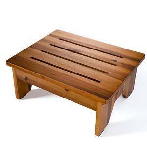 lot 8801 image: Holana 6 Acacia Wood One Step Stool for Adults - 300 Lbs Wooden Step Stools Heavy Duty for High Bed Riser, Bathroom, Bedroom - Small Stepping Stool for Elderly, Seniors, Kids, Handicap Use Indoor