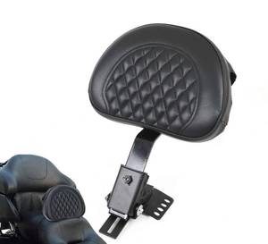 lot 8802 image: AUFER Black Adjustable Plug-in Driver Backrest Rider Backrest Custom Made Compatible With For Touring Models Road King Street Glide Road Glide Electra Glide 1997-2020 2021 2022 2023 2024
