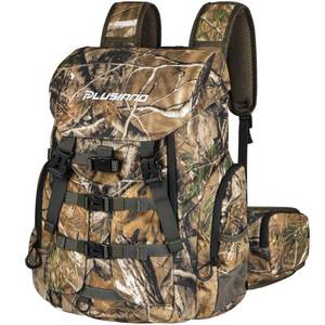 lot 8809 image: PLUSINNO Hunting Backpack for Hunting Essentials, 45L Waterproof Hunting Gear with Rain Cover, & Padded Scabbard Carry System For Deer Hunt Accessories, Hunt Gift For Men