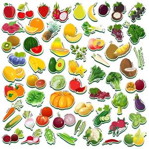 lot 26656 image: SpriteGru 59 PCS Fruits & Veggies Magnets for Toddlers Kids, Perfect for Preschool Learning - Retail $14