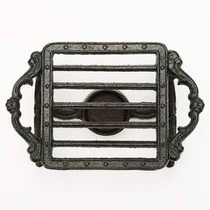 lot 26670 image: Sungmor Heavy Duty Cast Iron Teapot Dish Warmer Stable Holder for Tealight Stand  Tealight Warmer Decorative Stove for Villa Yard Balcony-Square - Retail $26