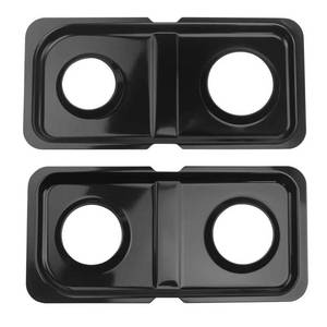 lot 26692 image: Zemibi WB34K10009 WB34K10010 Drip Pans Replacement for GE Gas Stove Range Parts, Black Stainless Steel Double Burner Drip Pan GE Hotpoint Catch Pan Drip Bowls GE Spectra XL44 Oven Parts 2 Pcs - Retail $47