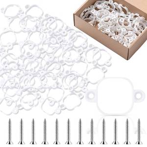 lot 26695 image: Kittmip 60 Pcs Mount Compatible with 100 ft Govee Pro H706 H806 Permanent Outdoor Lights Brackets with Screws for Soffit, Clip Replace Glue(White) - Retail $34