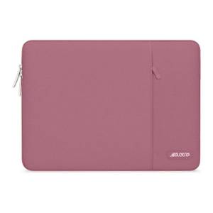 lot 26710 image: MOSISO Laptop Case 16 inch, 15-15.6 inch Laptop Sleeve Compatible with MacBook Pro 16 M4 M3 M2 M1, HP Acer Dell Lenovo ASUS Notebook, Polyester Vertical Computer Sleeve Bag with Pocket, Dusty Rose - Retail $20