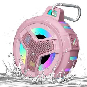 lot 26713 image: EBODA Bluetooth Shower Speaker, IP67 Waterproof Portable Wireless Small Speakers, Floating, 24H Playtime for Home, Beach, Pool, Kayak, Hiking, Boat Accessories, Gifts for Women, Girls - Pink - Retail $30