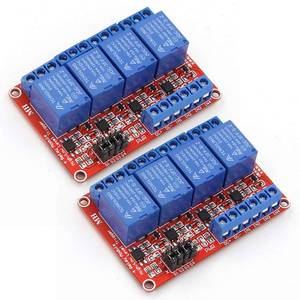 lot 32843 image: ANMBEST 2PCS 4 Channel 5V Relay Module with Optocoupler High or Low Level Trigger Expansion Board for Raspberry Pi Arduino - Retail $10