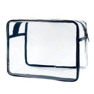lot 40481 image: TotePrint Clear Toiletry Bag, PVC Makeup Bag for Women, Spacious Transparent Cosmetic & Toiletry Pouch Large Transparent Makeup Pouch for Travel (Clear) - Retail $13