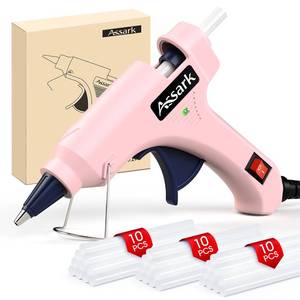 lot 40499 image: Hot Glue Gun Kit with 30 Glue Sticks(130mm x 7mm), Fast Preheating Hot Melt, High Temp for School Crafts DIY Arts and Quick Home Repairs,20W - Retail $13
