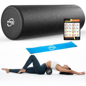 lot 49409 image: Invincible Fitness 17 EPP Foam Roller for Deep Tissue Massage Enhance Recovery, Relieve Pain, and Boost Mobility for a Stronger, Healthier You (Black) - Retail $19