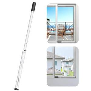 lot 49419 image: AceMining Sliding Door Security Bar,Heavy Duty Sliding Patio Door Lock Bar, 20-50inch Adjustable Multi-use Window Security Bars, Sliding Door Stopper,White,1Pack - Retail $18