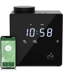 2026 Smart Waterless Diffuser, 2000 Sq.Ft Cold Air Scent Machine with Clock & Environmental Display | 7 Fragrance Levels, 9 Timer Settings, Hotel Collection Diffuser for Home & Large Rooms (Black) - Retail: $90