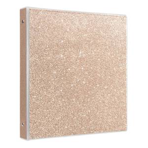 lot 49446 image: EYROZILL 3 Ring Binders 1 Inch Sparkly Binder 1 Inch to Hold 300 Sheets, Fashion Binder Back to School Supplies, Rose Gold - Retail $14