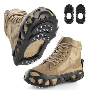 lot 51257 image: Ice Cleats, Ice Cleats for Shoes and Boots, Crampons for Shoes with 30 Spikes Anti Slip Snow Shoes(Medium) - Retail $23