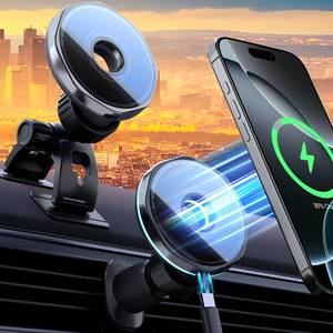 lot 51273 image: CRIENTEN for MagSafe Car Mount Charger, 15W Magnetic Wireless Car Charger & Magnetic car Phone Holder, 360° Adjustable car Vent Mount, Fast MagSafe Charger Car Accessories for iPhone 16 15 14 13 12 - Retail $13