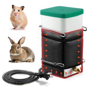 lot 59534 image: Saillong 2 Pack Rabbit Water Bottle, 32 oz No Drip Heated Water Bottle for Rabbits, Hamster, Guinea Pigs, Ferrets, Birds, Mouse, Cockatiel, Rats, Other Small Animal Pet No Leak No Mess Mount Drinker