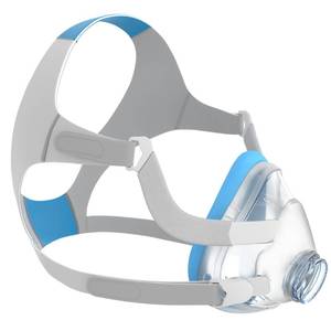lot 59561 image: Replacement Full Face CPAP Mask Headgear Set for ResMed Airtouch F20 & Airfit F20, Highlight Optimizest Comfort with Rapid-Resilience Blue Memory Foam - F20 Mask Medium Accessories Supplies (No Elbow) - Retail $60