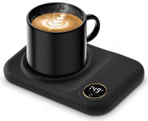 lot 59565 image: Coffee Mug Warmer, 3-Temp Settings USB Coffee Mug Warmer, 113131149 Plug in USB Candle Warmer, Christmas Electric Beverage for Coffee, Cocoa, Tea, Candle, Valentines Day Gift for Lover - Retail $15