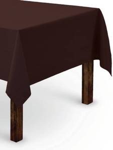 lot 59576 image: Gee Di Moda Rectangle Tablecloth - 60 x 84 Inch Chocolate Table Cloth for 5 Foot Rectangle Tables - Heavy Duty Washable Fabric - for Holiday Party, Dinner, Weddings, Baby Shower & Events - Retail $16