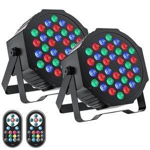 lot 59582 image: UKing LED Par Lights DJ Stage Light Corded RGB 36 LED with Sound Activated Control DJ Uplighting for Wedding Party Club Christmas Stage Lighting (2 Packs) - Retail $40