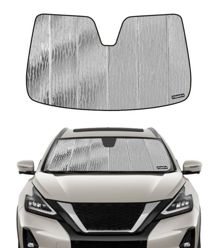 lot 35815 image: Pigenius Windshield Sunshade for Nissan Murano 2019-2024, Reversible SilverBlack
