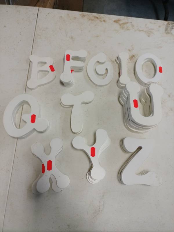 lot 35842 image: Miscellaneous Wooden Letter Cutouts