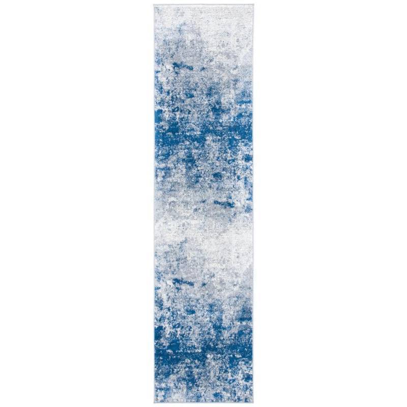 lot 33654 image: SAFAVIEH Brentwood Alaia Abstract Runner Rug  2  x 8   GreyNavy