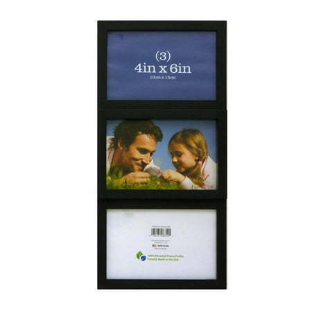 lot 33758 image: 3-Opening Picture Frame, Black (4 Pack)