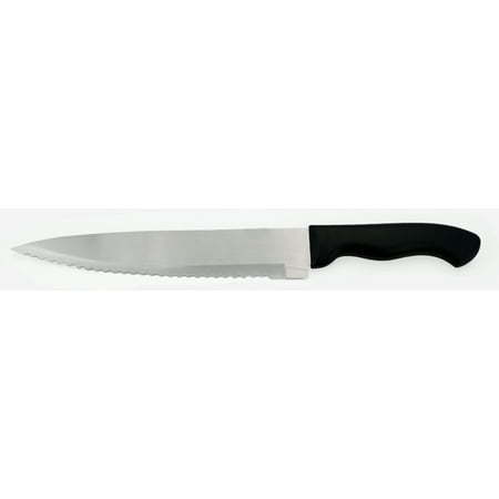 lot 28973 image: Mainstays Stainless Steel Chef Knife, Black handle, 1-Count