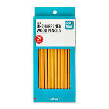 lot 30974 image: Pen and Gear No. 2 Unsharpened Wood Pencils - 24 Ct.