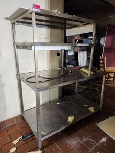 lot 19373 image: Commercial Kitchen Stainless Steel Shelving Unit