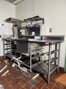 lot 19381 image: Commercial Soda Fountain Station with Bunn Coffee Maker and Prep Table